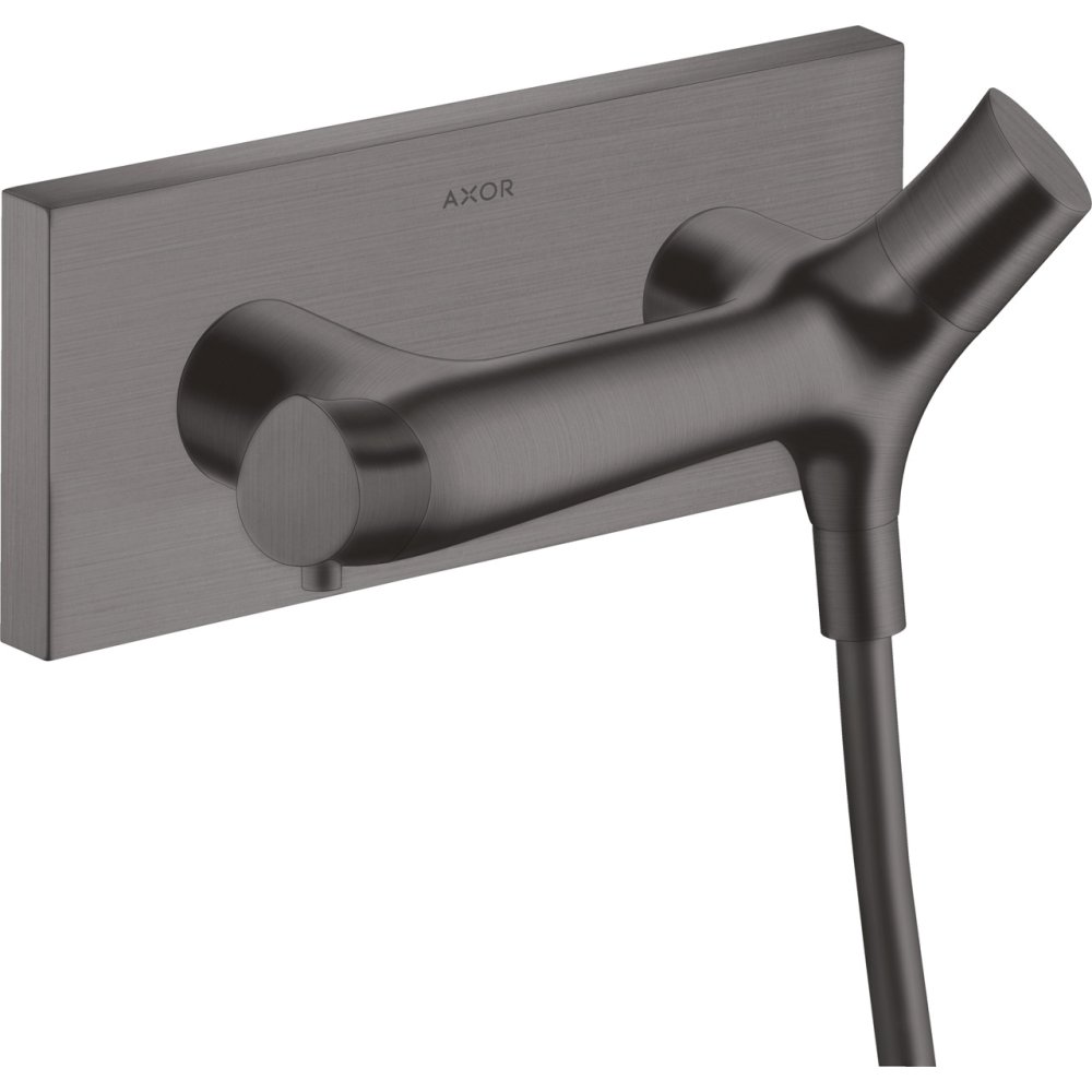 Термостат для душа Axor Starck Organic, внешнего монтажа, 12602340, шлифованный черный хром 