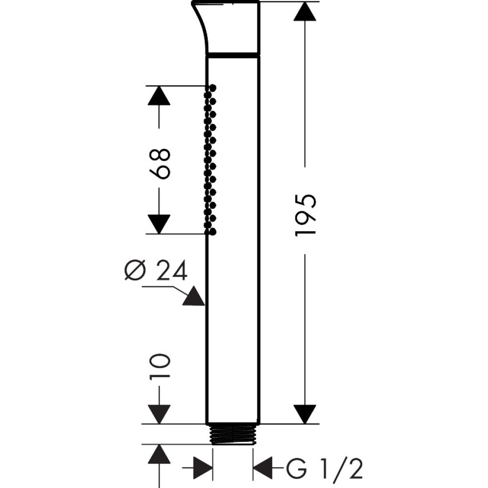 Ручной душ-"палочка" 2jet Axor Starck Organic, 12680800, сталь