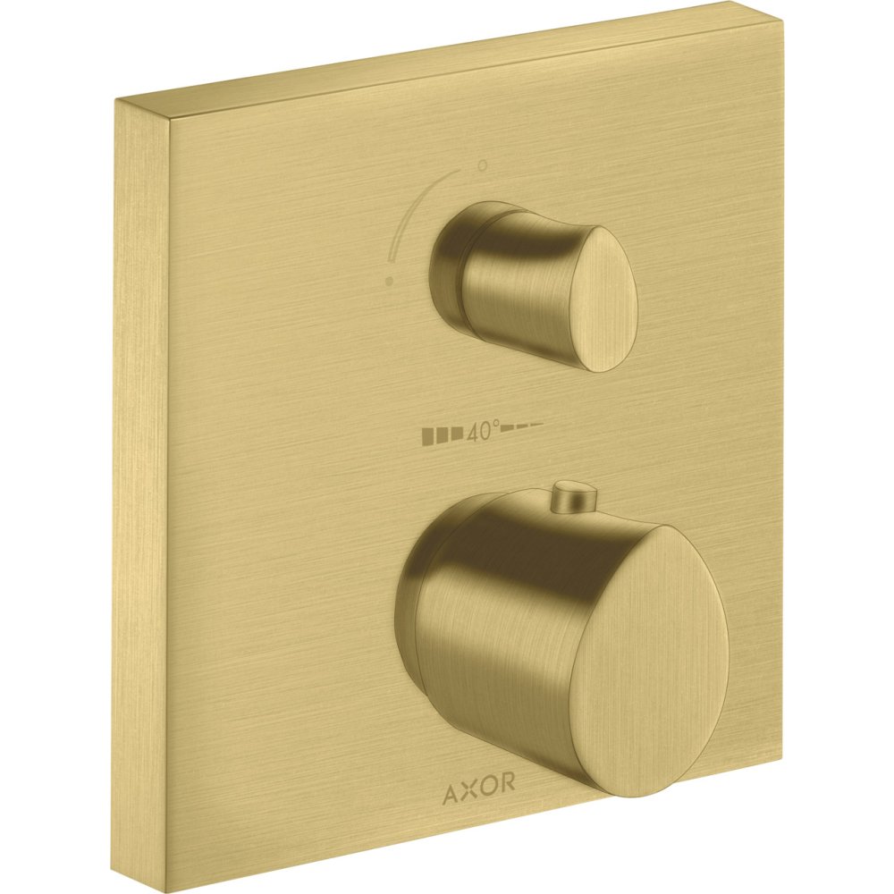 Термостат Axor Starck Organic, с запорным/переключающим вентилем, 12716950, шлифованная медь
