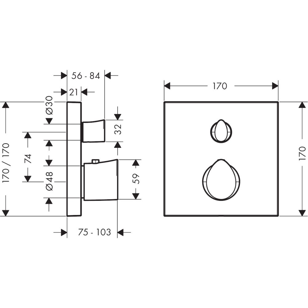 Термостат Axor Starck Organic, с запорным/переключающим вентилем, 12716990, полированное золото