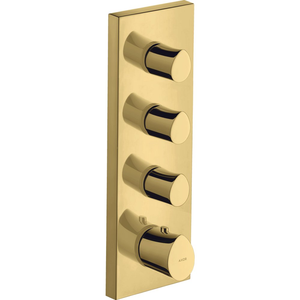 Модуль термостата Axor Starck Organic, 360/120, скрытого монтажа, 12717990, полированное золото