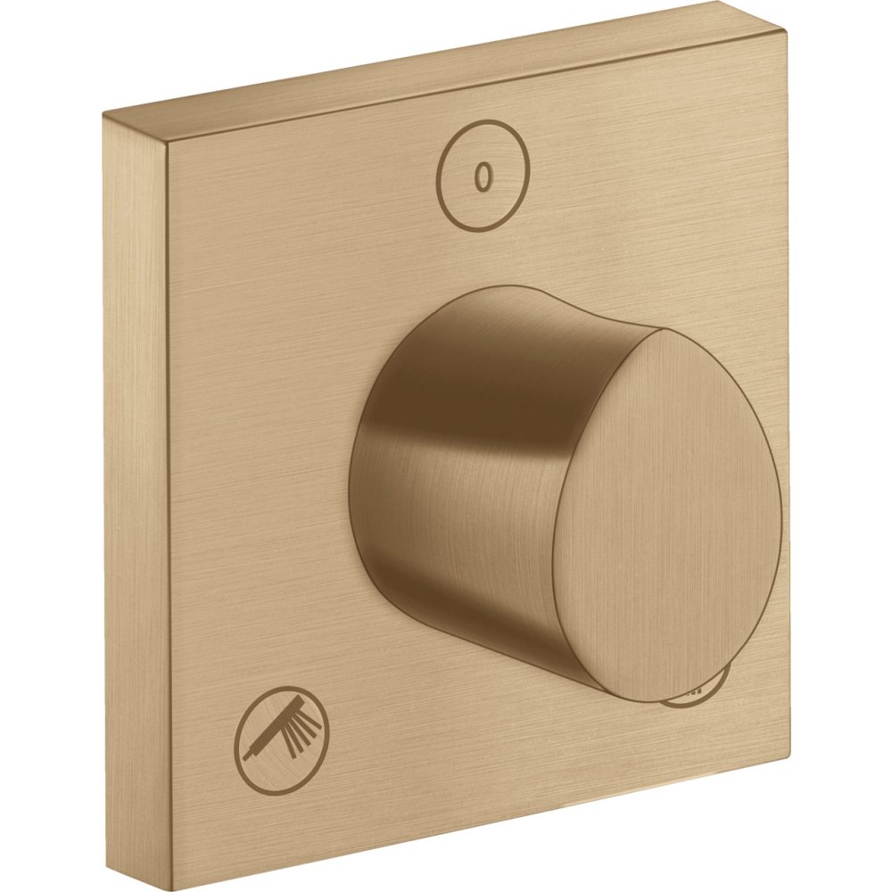 Запорный/переключающий вентиль Trio/Quattro Axor Starck Organic, 120/120, скрытого монтажа, 12731140, шлифованная бронза