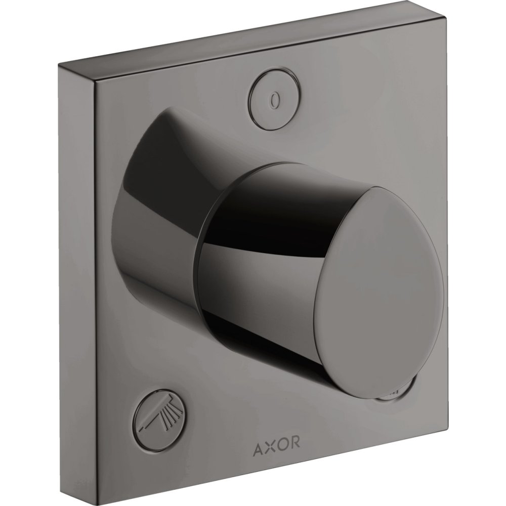 Запорный/переключающий вентиль Trio/Quattro Axor Starck Organic, 120/120, скрытого монтажа, 12731330, полированный черный хром 