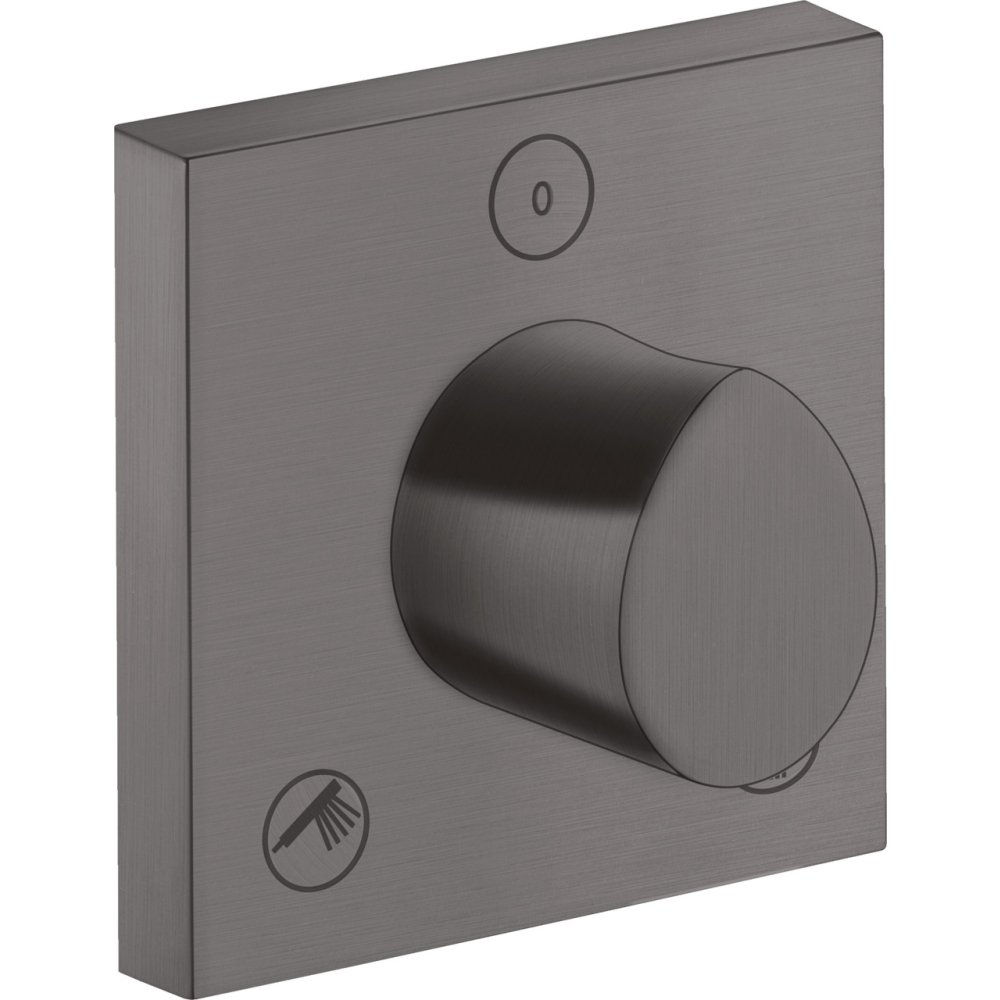 Запорный/переключающий вентиль Trio/Quattro Axor Starck Organic, 120/120, скрытого монтажа, 12731340, шлифованный черный хром 