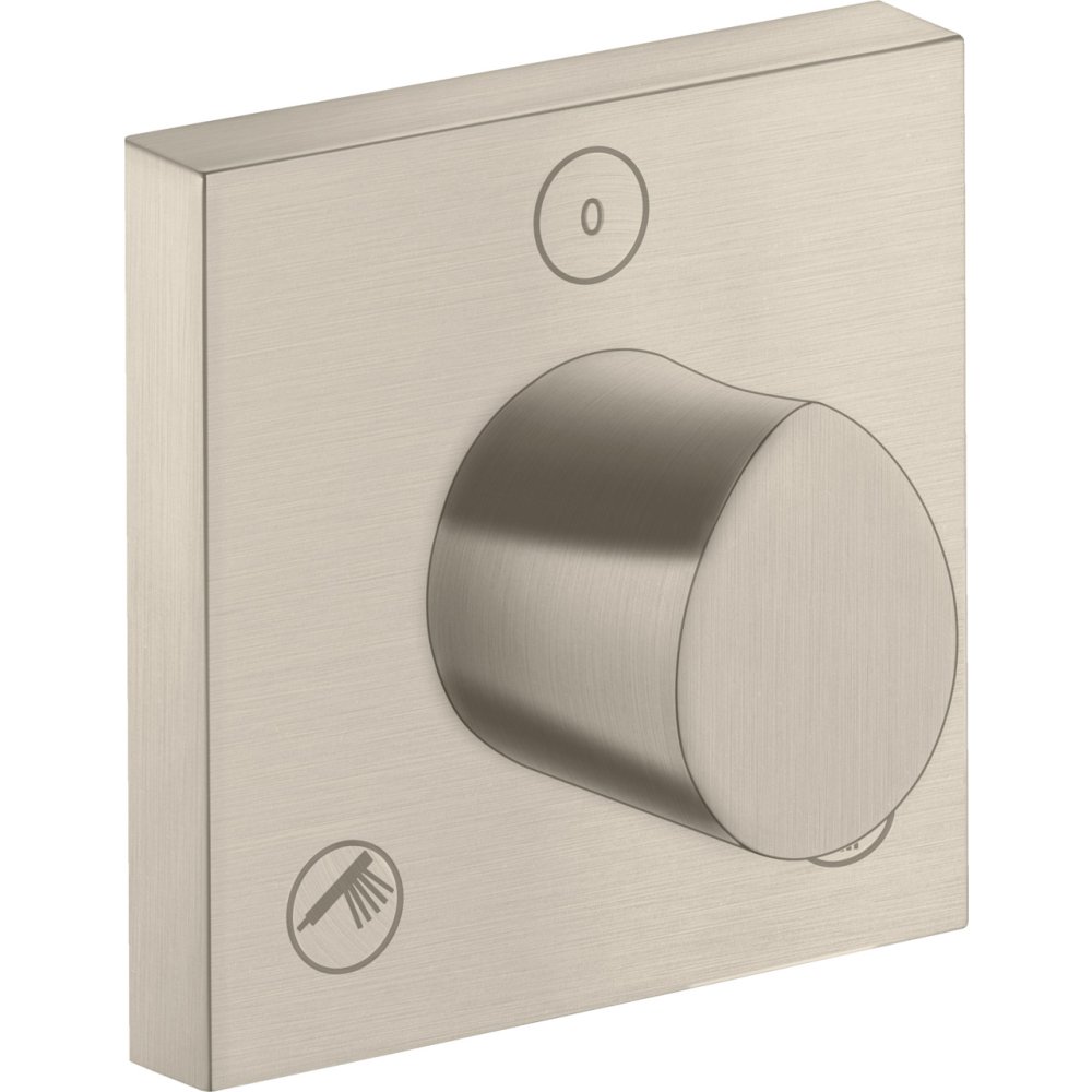 Запорный/переключающий вентиль Trio/Quattro Axor Starck Organic, 120/120, скрытого монтажа, 12731820, шлифованный никель