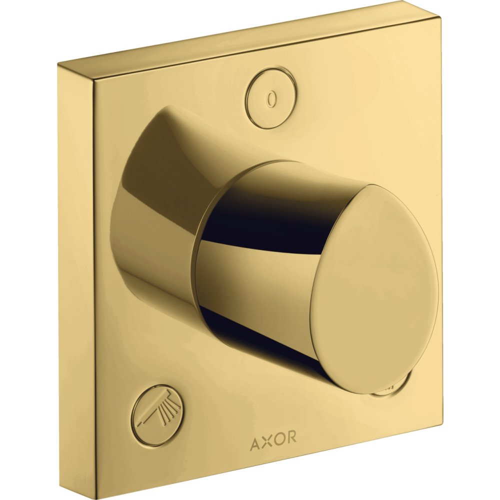 Запорный/переключающий вентиль Trio/Quattro Axor Starck Organic, 120/120, скрытого монтажа, 12731990, полированное золото
