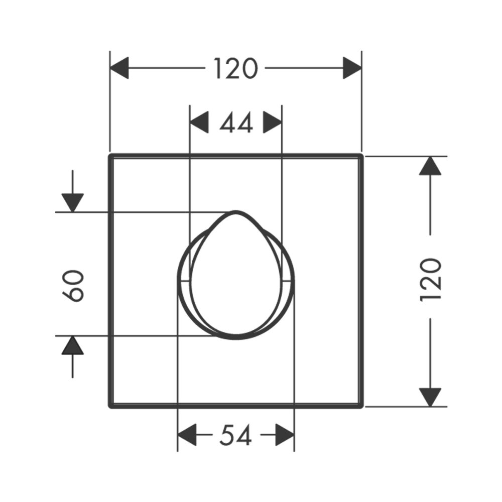 Запорный вентиль Axor Starck Organic, 120/120, скрытого монтажа, 12771310, шлифованное красное золото