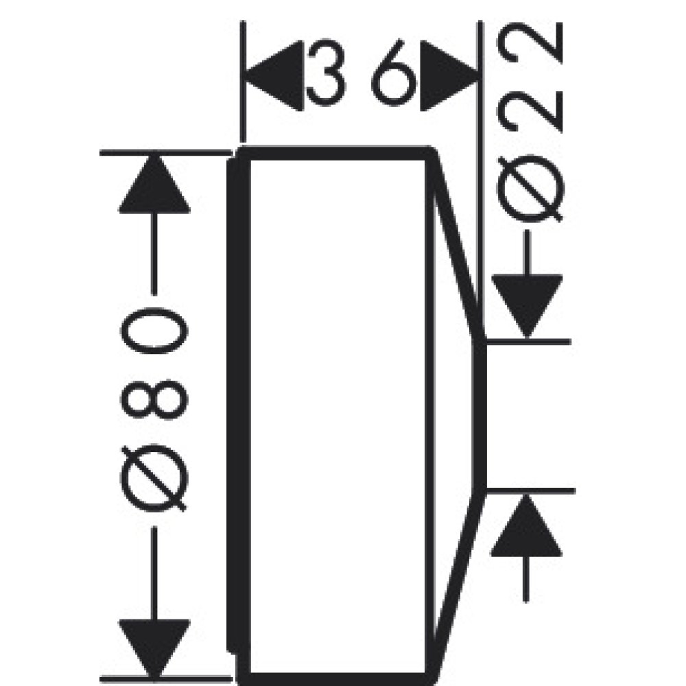 Розетка удлинителя Axor One, 80 мм, 13610670, матовый черный