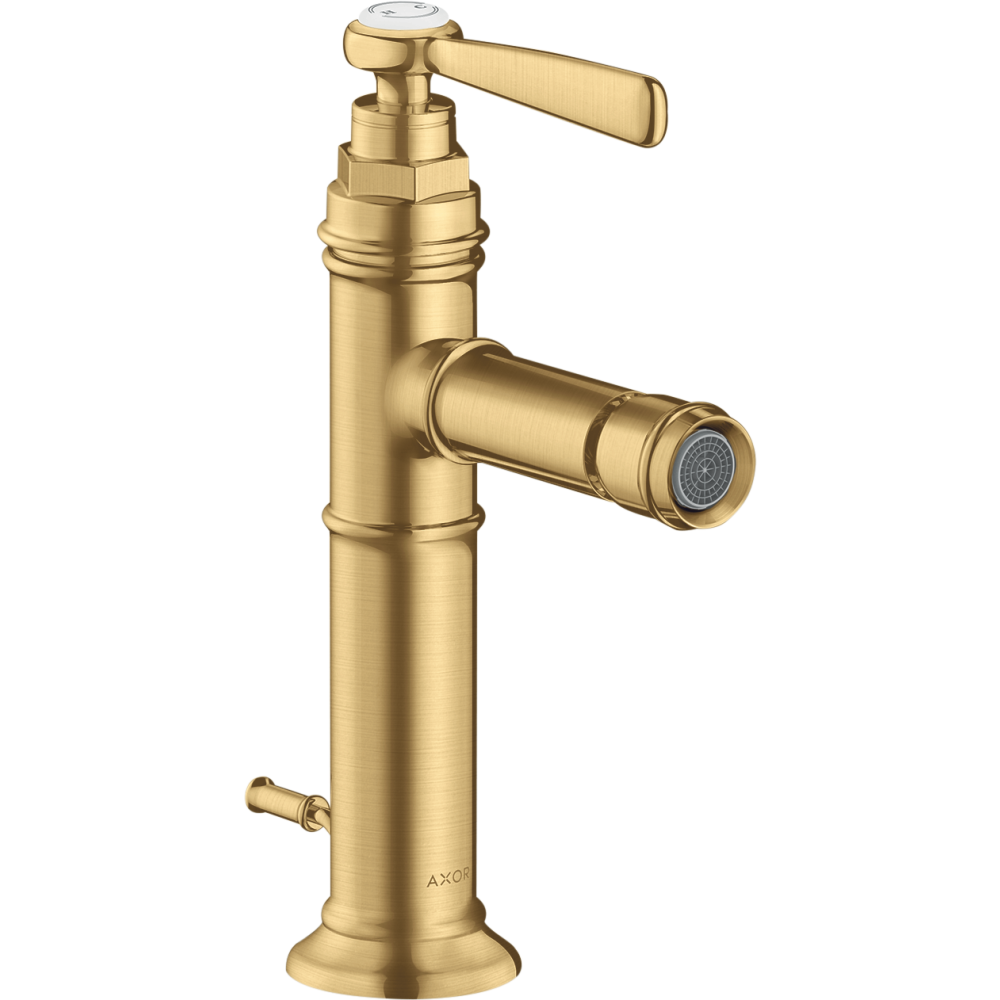 Смеситель для биде Axor Montreux, однорычажный, со сливным гарнитуром, 16526250, шлифованное золото