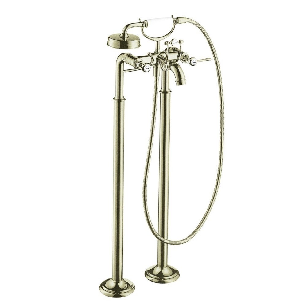 Смеситель для ванны Axor Montreux, напольный, с 2 рычаговыми рукоятками, 16553800, сталь