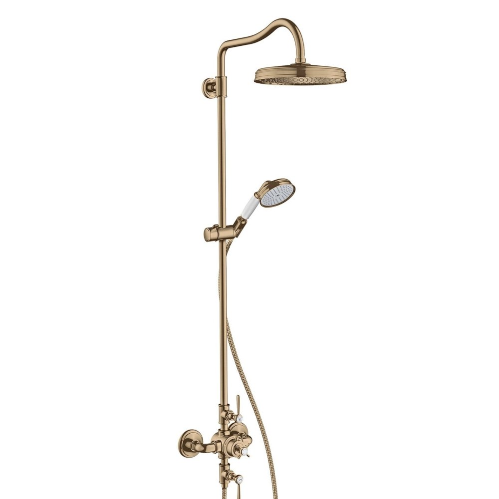 Душевая система Showerpipe 240 Axor Montreux, с термостатом и верхним душем