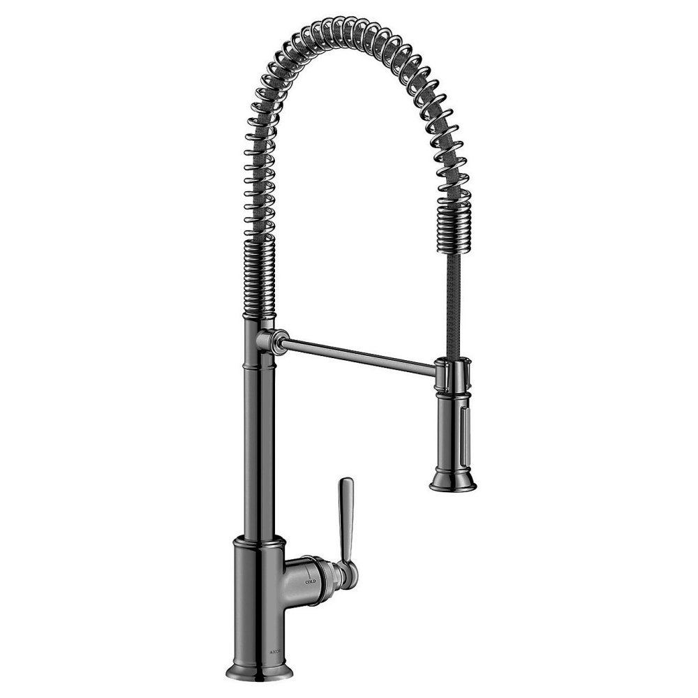 Смеситель для кухни Axor Montreux 210, Semi-Pro, однорычажный, 16582330, полированный черный хром 