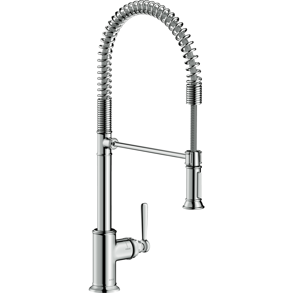 Кухонный смеситель Axor Montreux, однорычажный, 210, Semi-Pro, Eco, 16585800, сталь