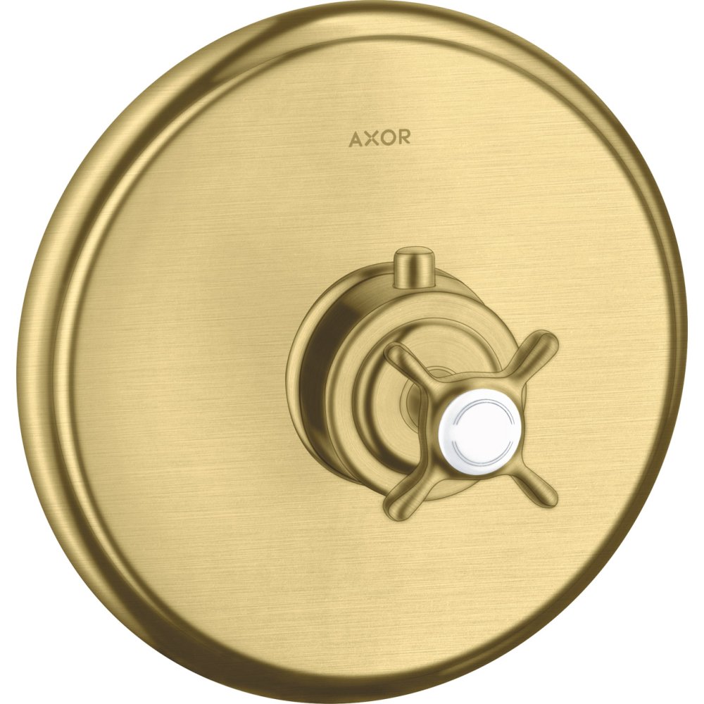 Термостат Axor Montreux Highflow, скрытого монтажа, с крестообразной рукояткой, 16815950, шлифованная медь