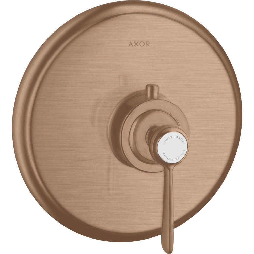 Термостат Axor Montreux, скрытого монтажа, с рычаговой рукояткой, 16823310, шлифованное красное золото