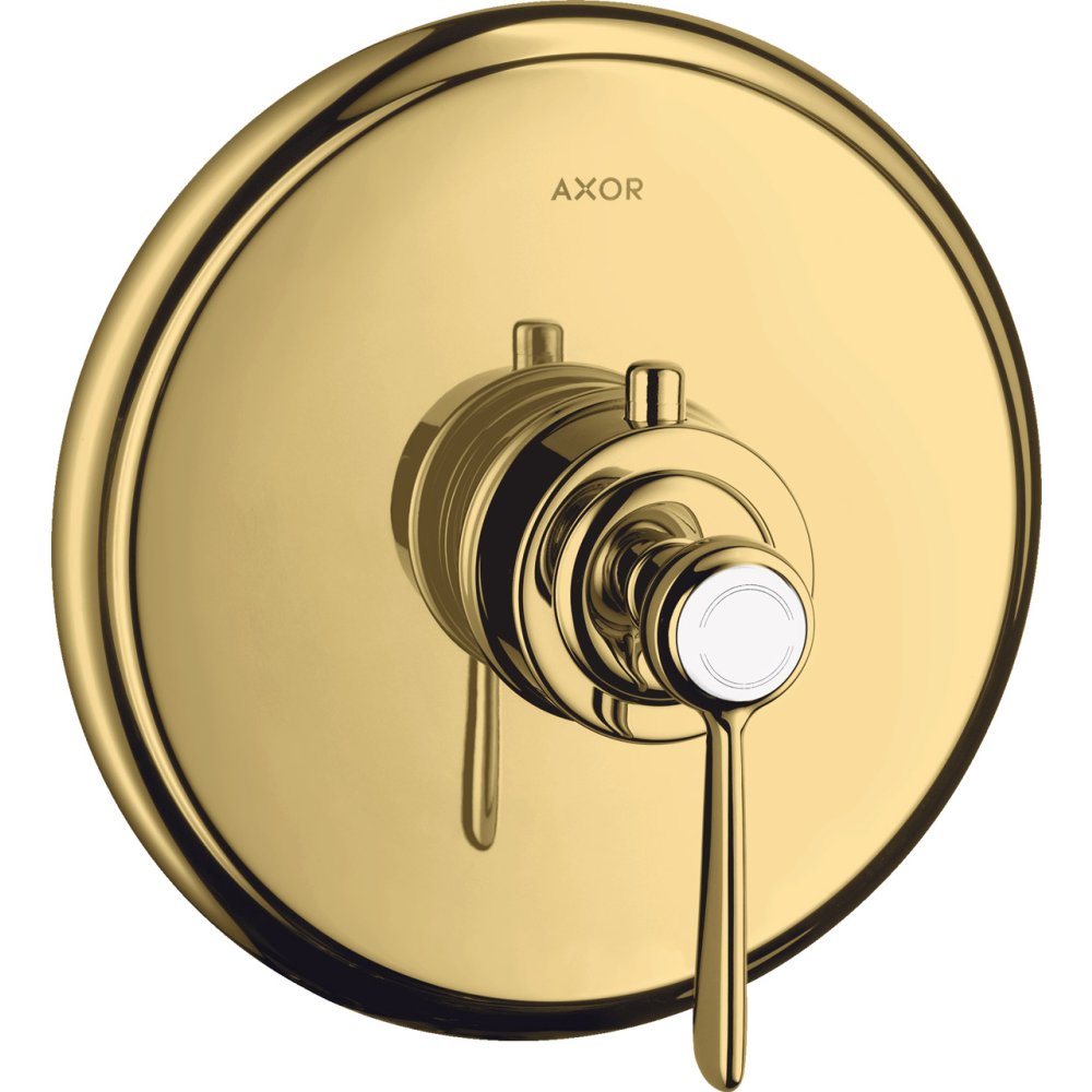 Термостат Axor Montreux, скрытого монтажа, с рычаговой рукояткой, 16824990, полированное золото