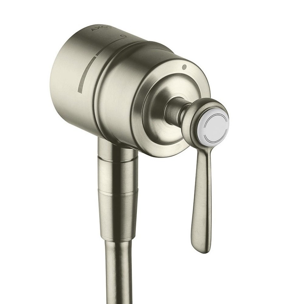 Шланговое подсоединение Fixfit Stop Axor Montreux, с клапаном обратного тока, с запорным вентилем, с рычаговой рукояткой, 16883800, сталь