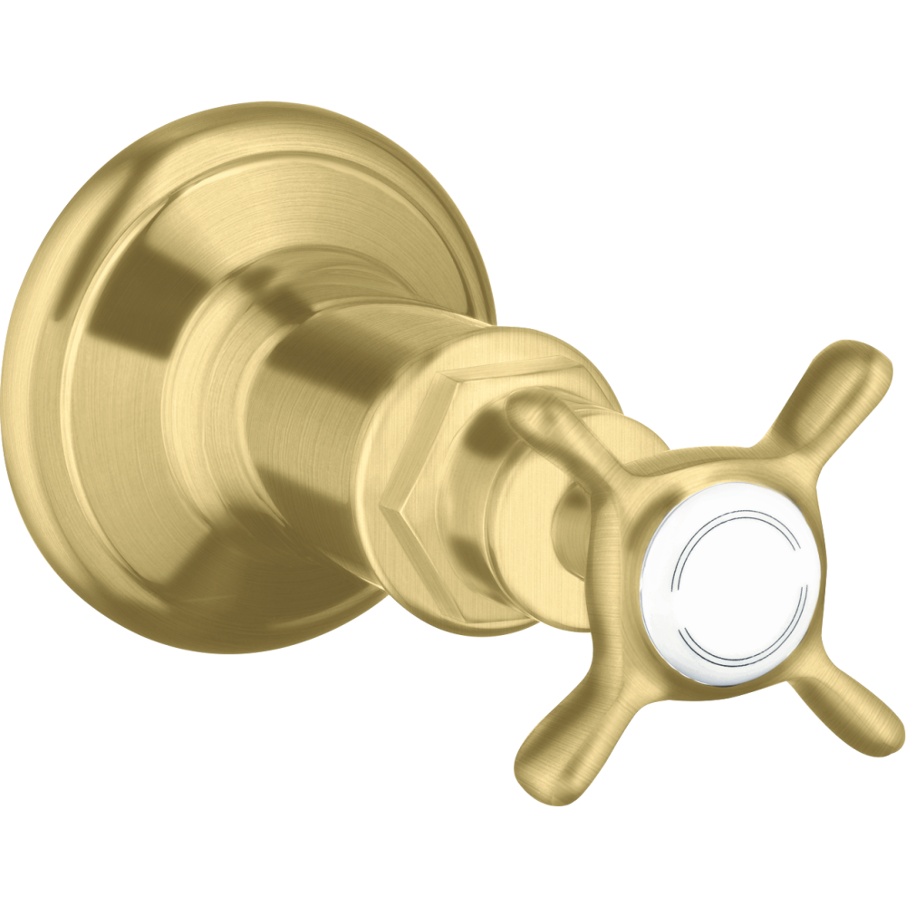 Запорный вентиль Axor Montreux, с крестообразной рукояткой, скрытого монтажа, 16871950, шлифованная медь