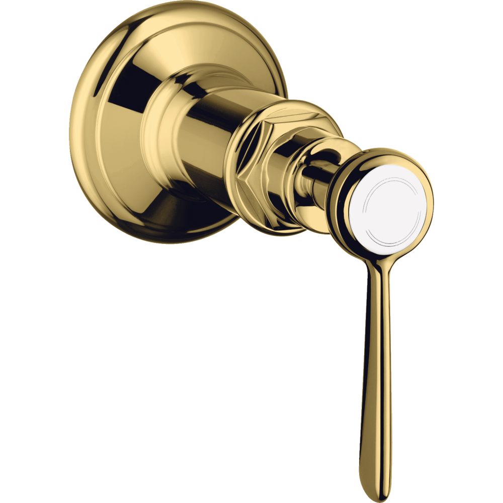 Запорный вентиль Axor Montreux, с рычаговой рукояткой, скрытого монтажа, с рычаговой рукояткой, 16872990, полированное золото