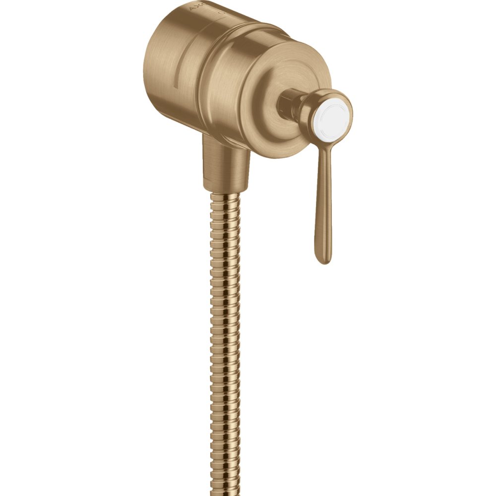 Шланговое подсоединение Fixfit Stop Axor Montreux, с клапаном обратного тока, с запорным вентилем, с рычаговой рукояткой