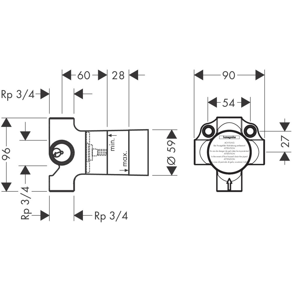 Скрытая часть переключающего вентиля Quattro 16930180