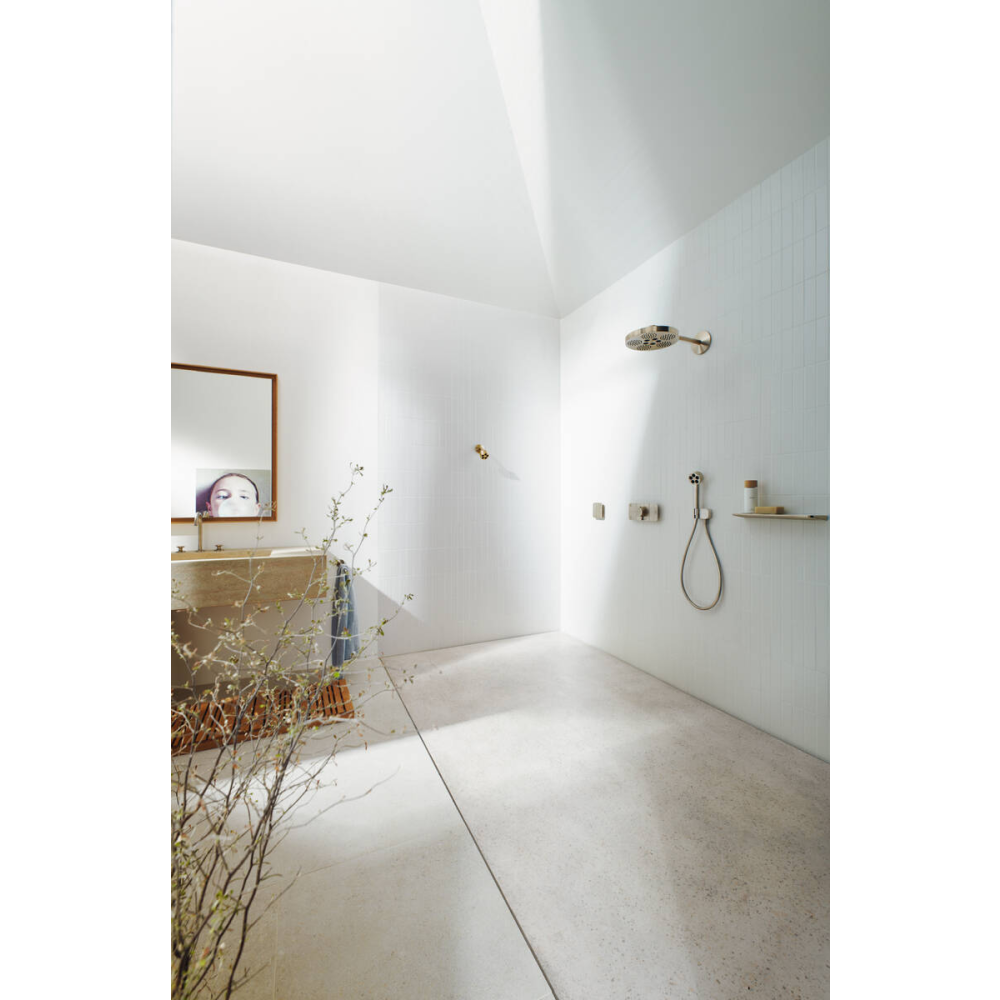 Ручной душ Axor One, 75 1jet, EcoSmart, 48651820, шлифованный никель