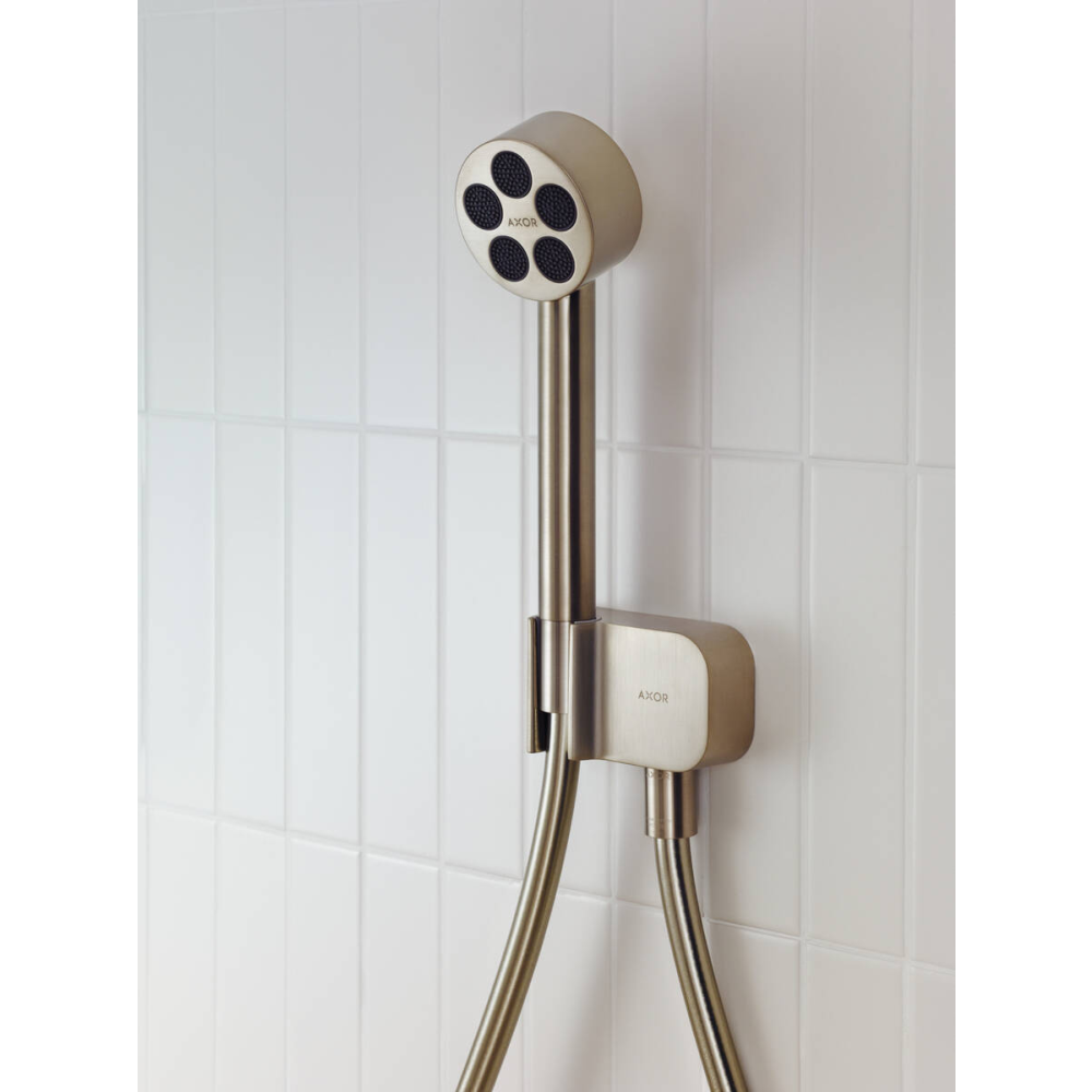 Ручной душ Axor One, 75 1jet, EcoSmart, 48651820, шлифованный никель