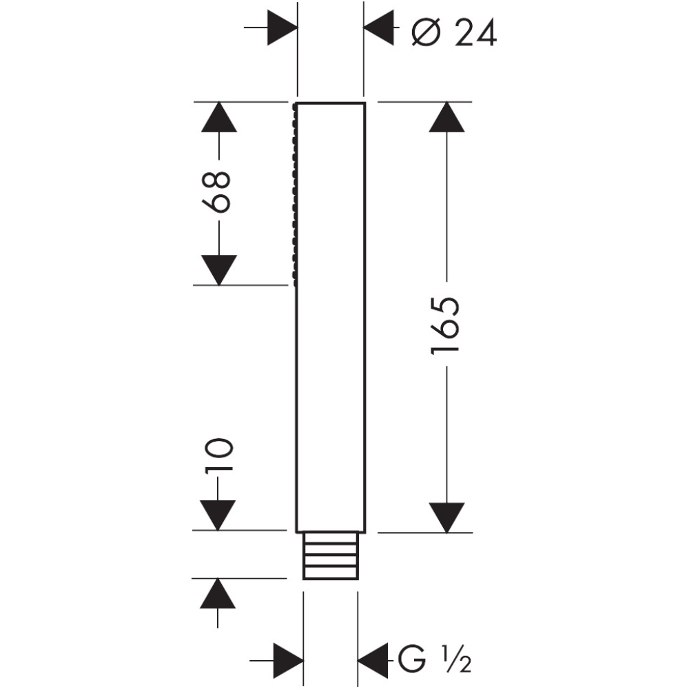 Ручной душ AXOR Starck 1jet 1/2, хром, 10531000