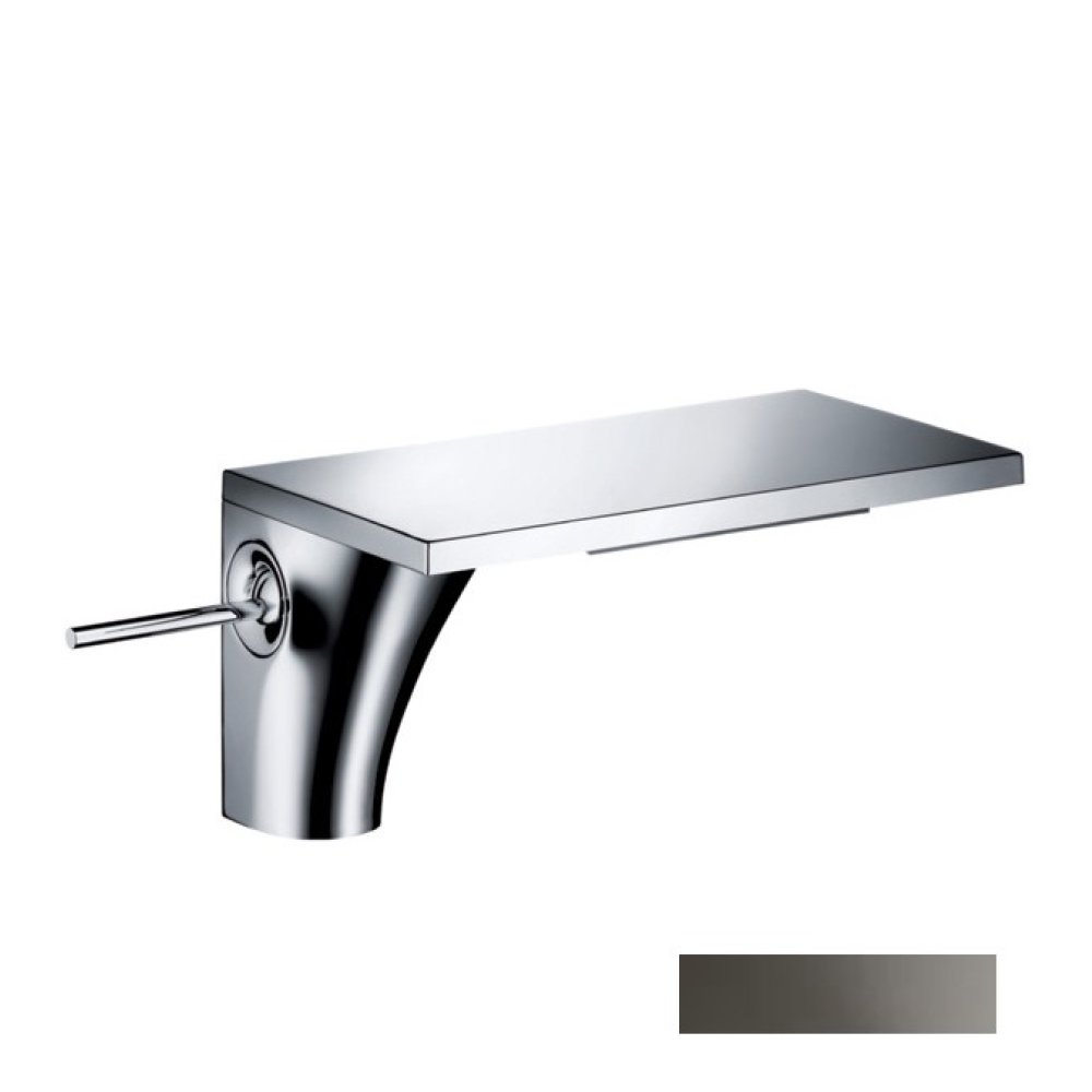 Смеситель для раковины Axor Massaud, однорычажный, 110, с не запираемым сливным набором, 18010330, полированный черный хром 