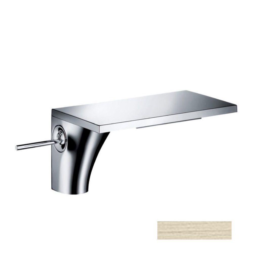 Смеситель для раковины Axor Massaud, однорычажный, 110, с не запираемым сливным набором, 18010820, шлифованный никель