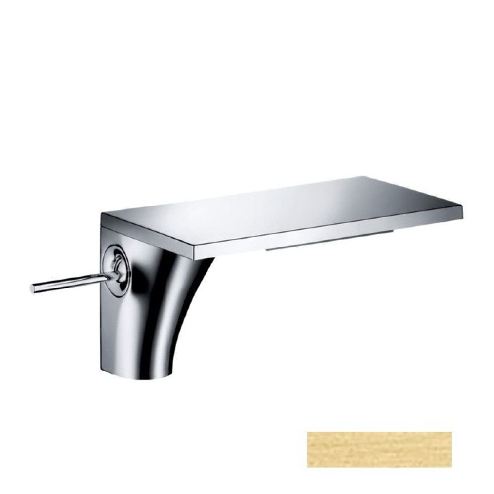 Смеситель для раковины Axor Massaud, однорычажный, 110, с не запираемым сливным набором, 18010950, шлифованная медь