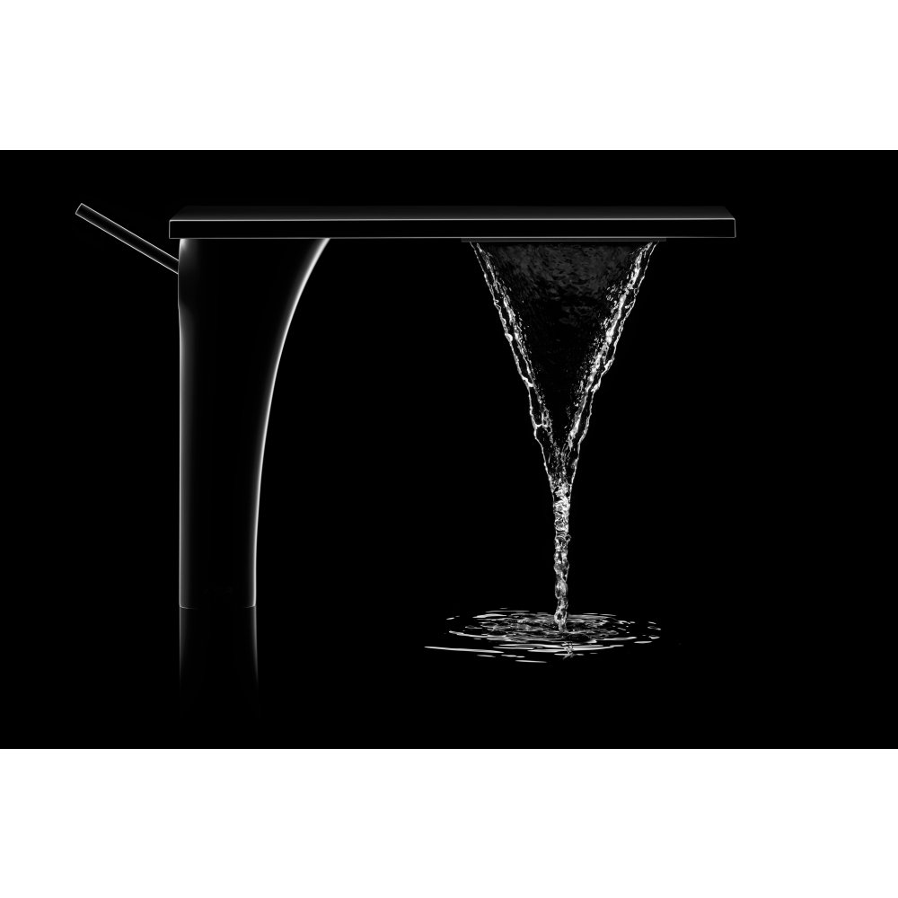 Смеситель для раковины Axor Massaud, однорычажный, 220, для накладной раковины, с не запираемым сливным набором, 18020140, шлифованная бронза