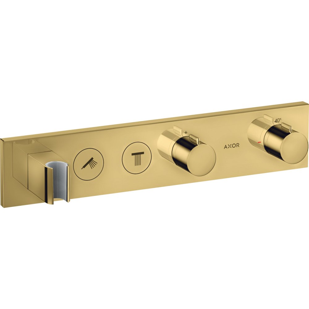 Модуль термостата Select 460/90, Axor ShowerSolutions, для 2 потребителей, 18355990, полированное золото
