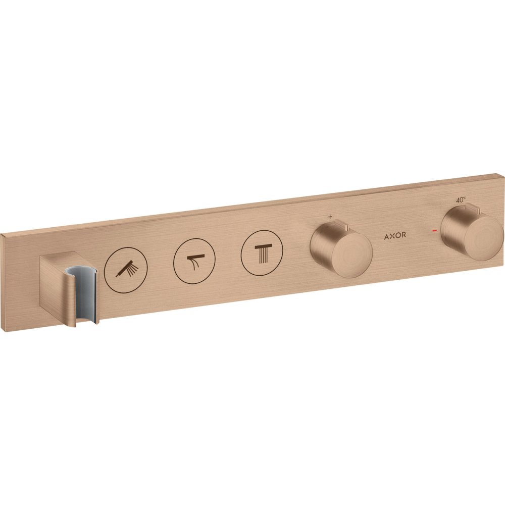 Модуль термостата Select 530/90, Axor ShowerSolutions, для 3 потребителей, 18356310, шлифованное красное золото