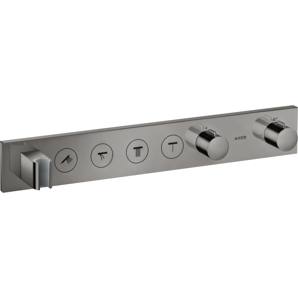Модуль термостата Select 600/90, Axor ShowerSolutions, для 4 потребителей, 18357330, полированный черный хром 