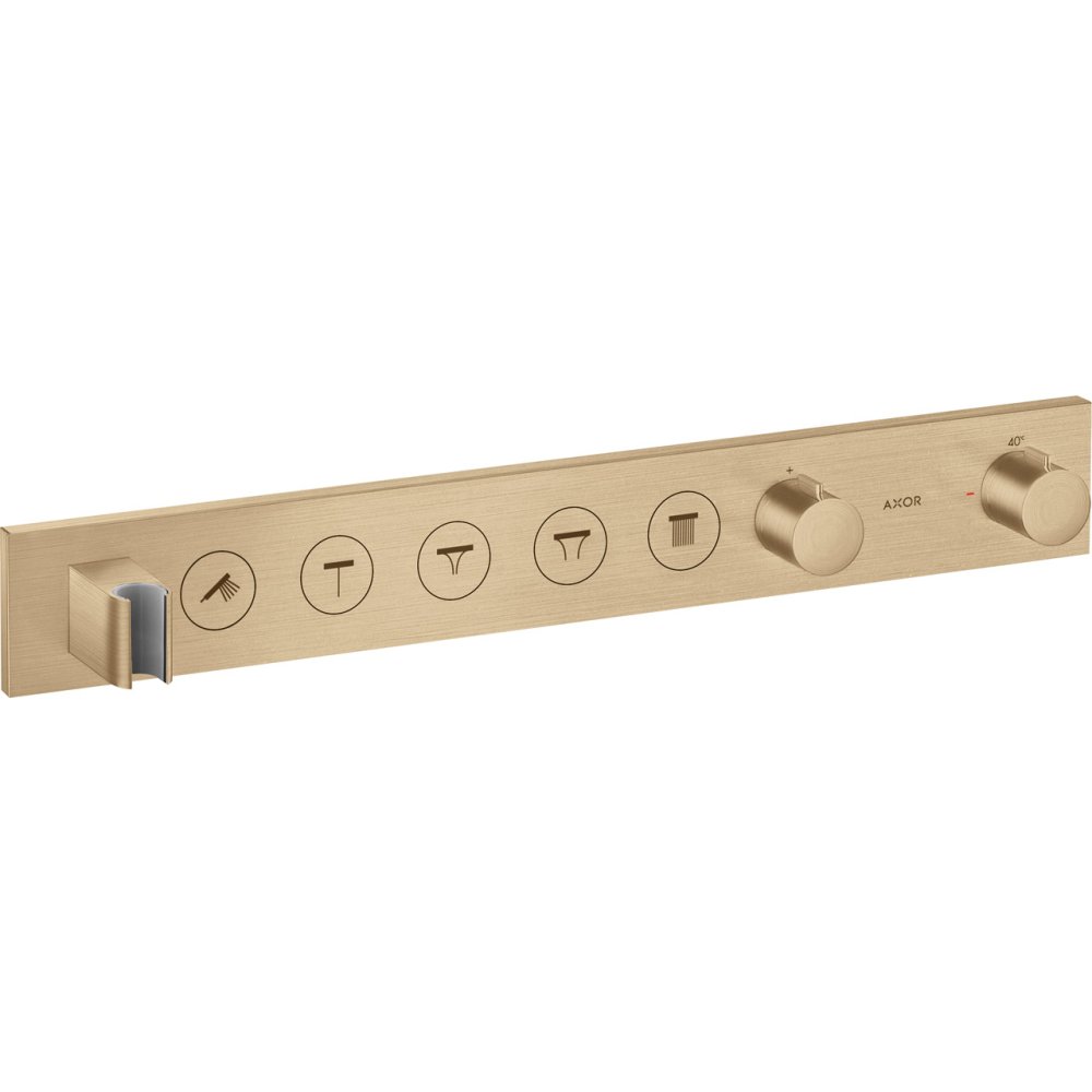 Модуль термостата Select 670/90, Axor ShowerSolutions, для 5 потребителей, 18358140, шлифованная бронза