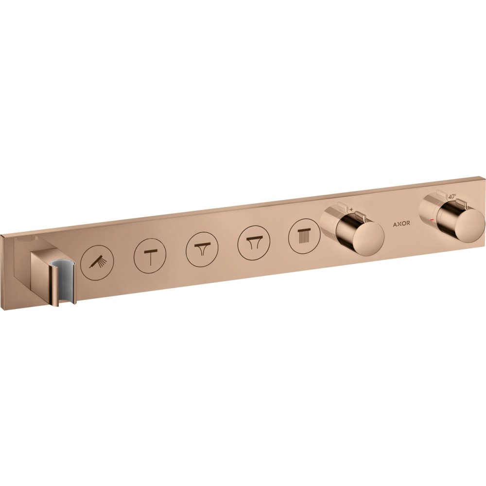 Модуль термостата Select 670/90, Axor ShowerSolutions, для 5 потребителей, 18358300, полированное красное золото 