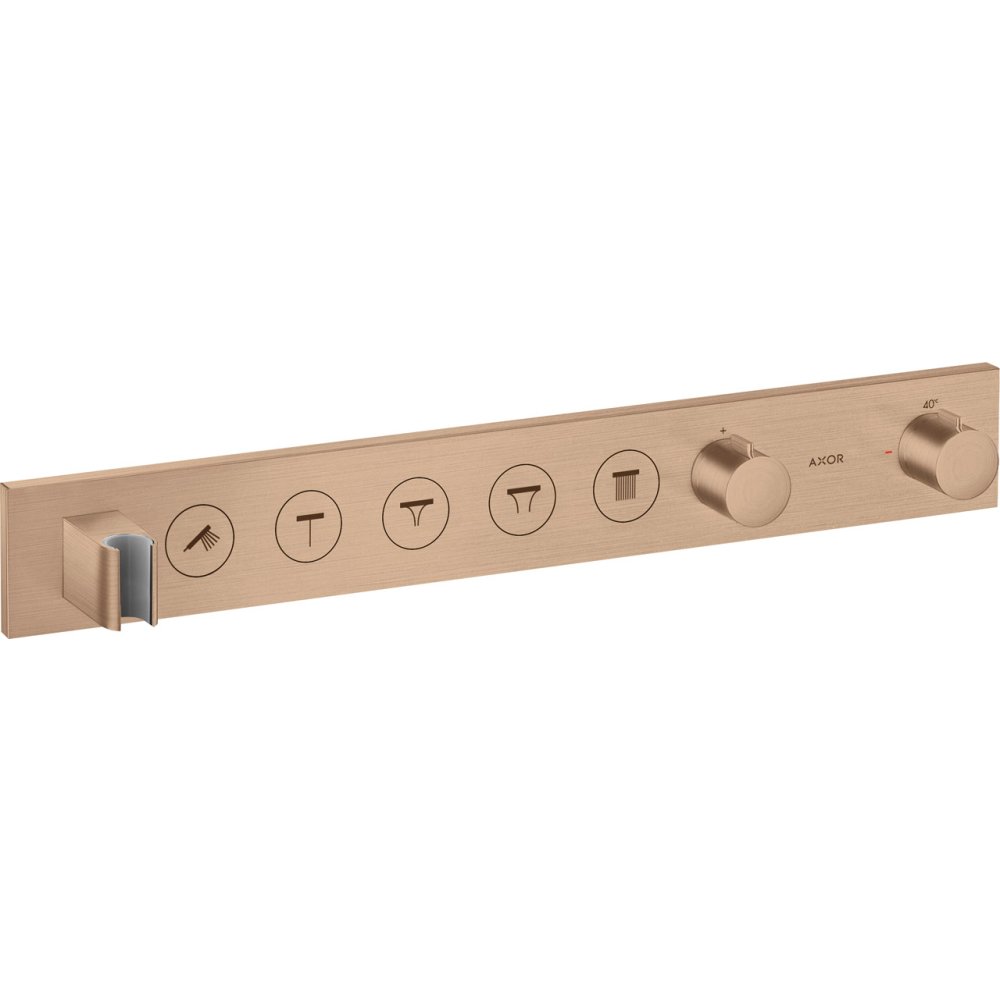 Модуль термостата Select 670/90, Axor ShowerSolutions, для 5 потребителей, 18358310, шлифованное красное золото