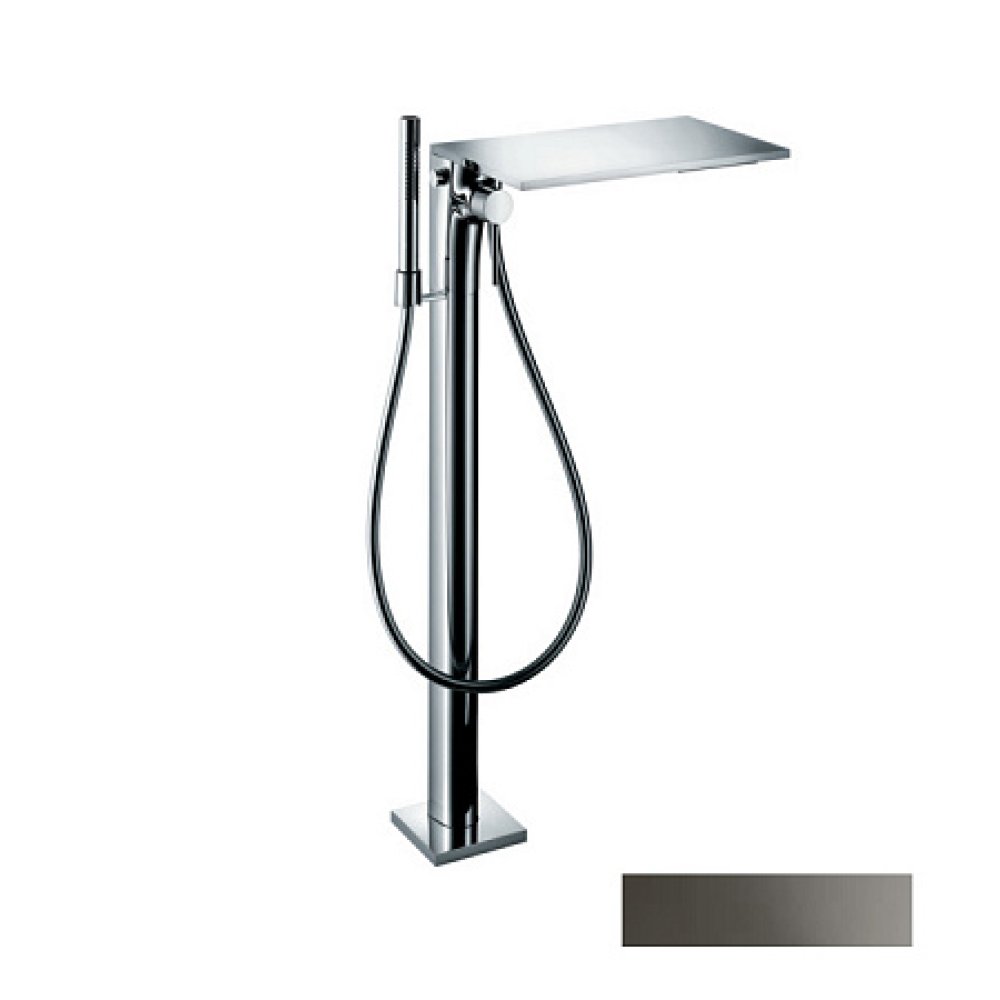 Смеситель для ванны Axor Massaud, однорычажный, напольный, 18450330, полированный черный хром 