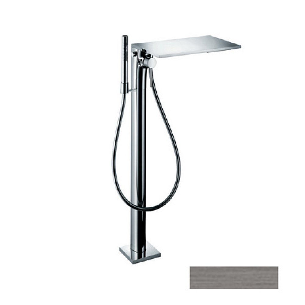 Смеситель для ванны Axor Massaud, однорычажный, напольный, 18450340, шлифованный черный хром 