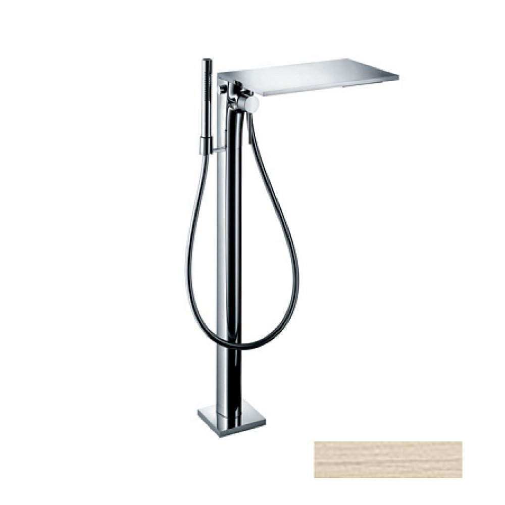 Смеситель для ванны Axor Massaud, однорычажный, напольный, 18450820, шлифованный никель