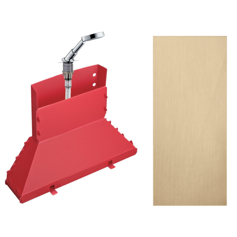 Набор на край ванны Axor Secuflex, с ручным душем, 19418140, шлифованная бронза