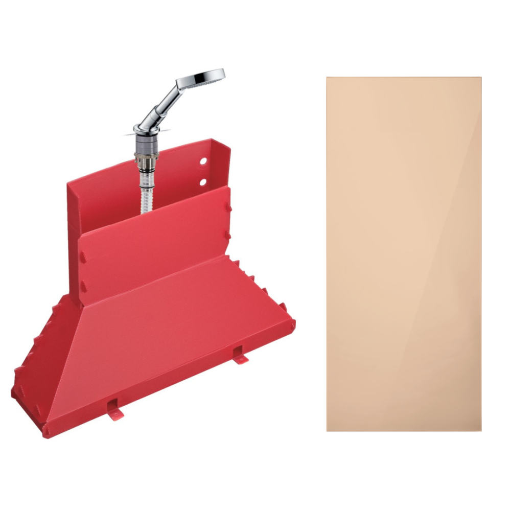 Набор на край ванны Axor Secuflex, с ручным душем, 19418300, полированное красное золото 