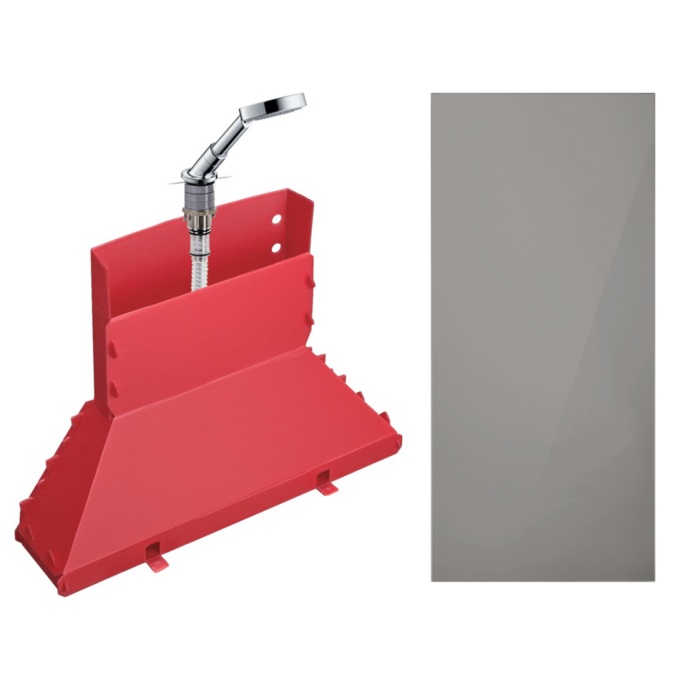 Набор на край ванны Axor Secuflex, с ручным душем, 19418330, полированный черный хром 