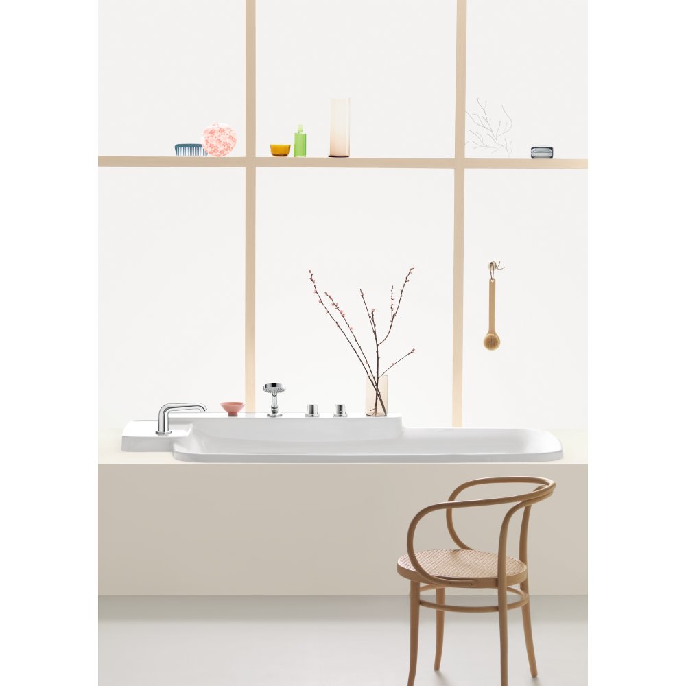 Набор на край ванны Axor Secuflex, с ручным душем, 19418340, шлифованный черный хром 