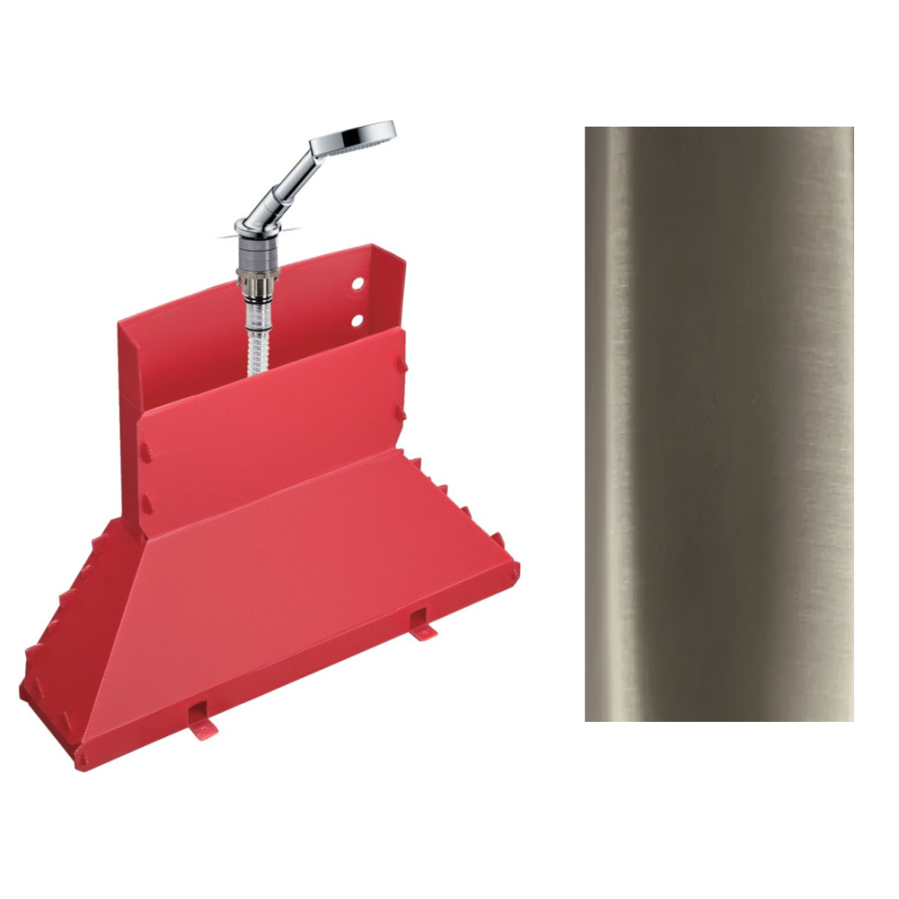 Набор на край ванны Axor Secuflex, с ручным душем, 19418830, полированный никель