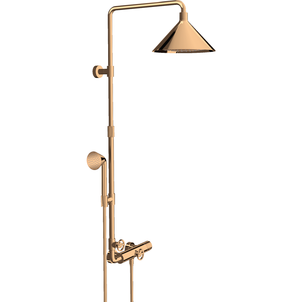 Душевая система Axor Showerpipe Front SHP, с термостатом и верхним душем, 240, 2 jet