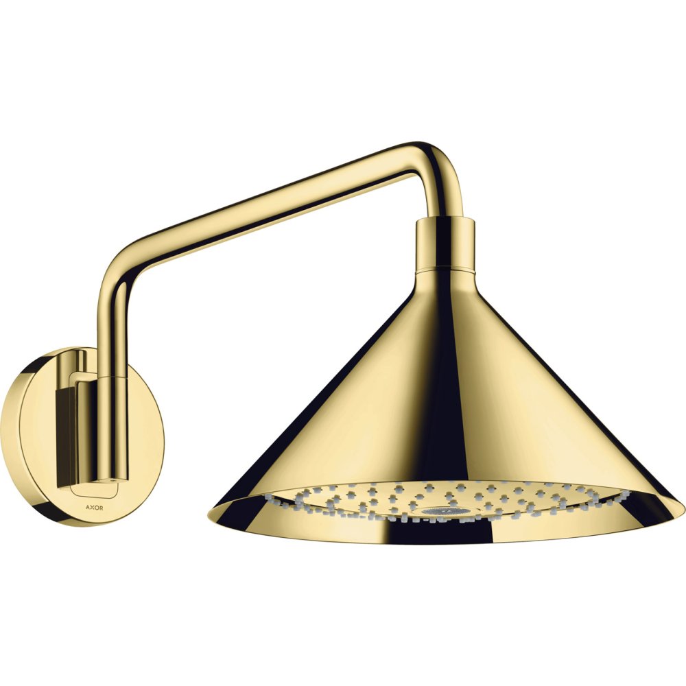 Верхний душ Axor Showers Front, 240, 2 jet, с держателем, 26021930, полированная медь