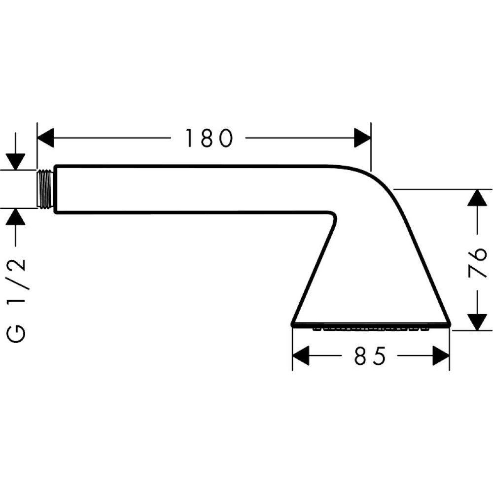 Ручной душ Axor Showers Front, 85, 1 jet, 26025300, полированное красное золото 