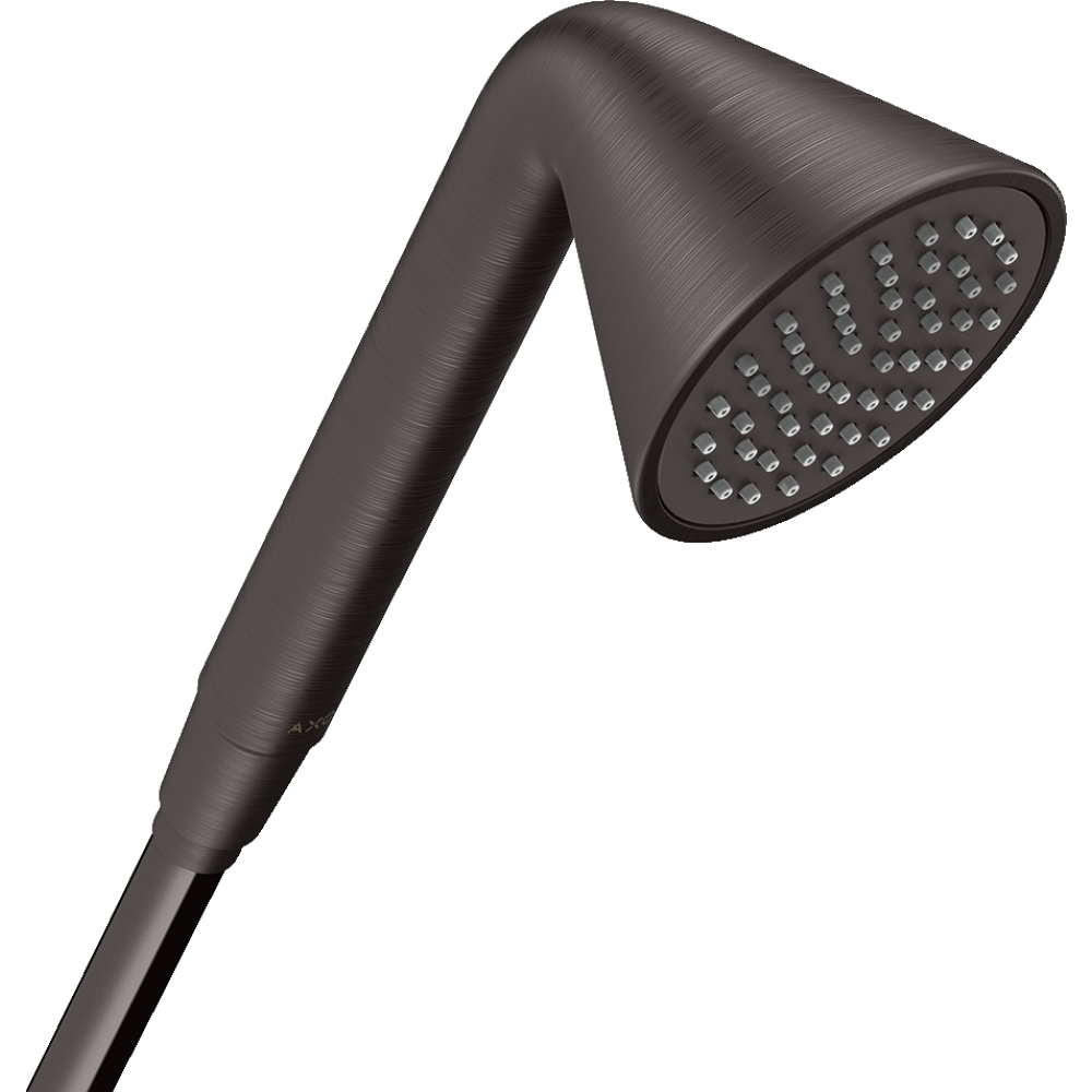 Ручной душ Axor Showers Front, 85, 1 jet, 26025340, шлифованный черный хром 